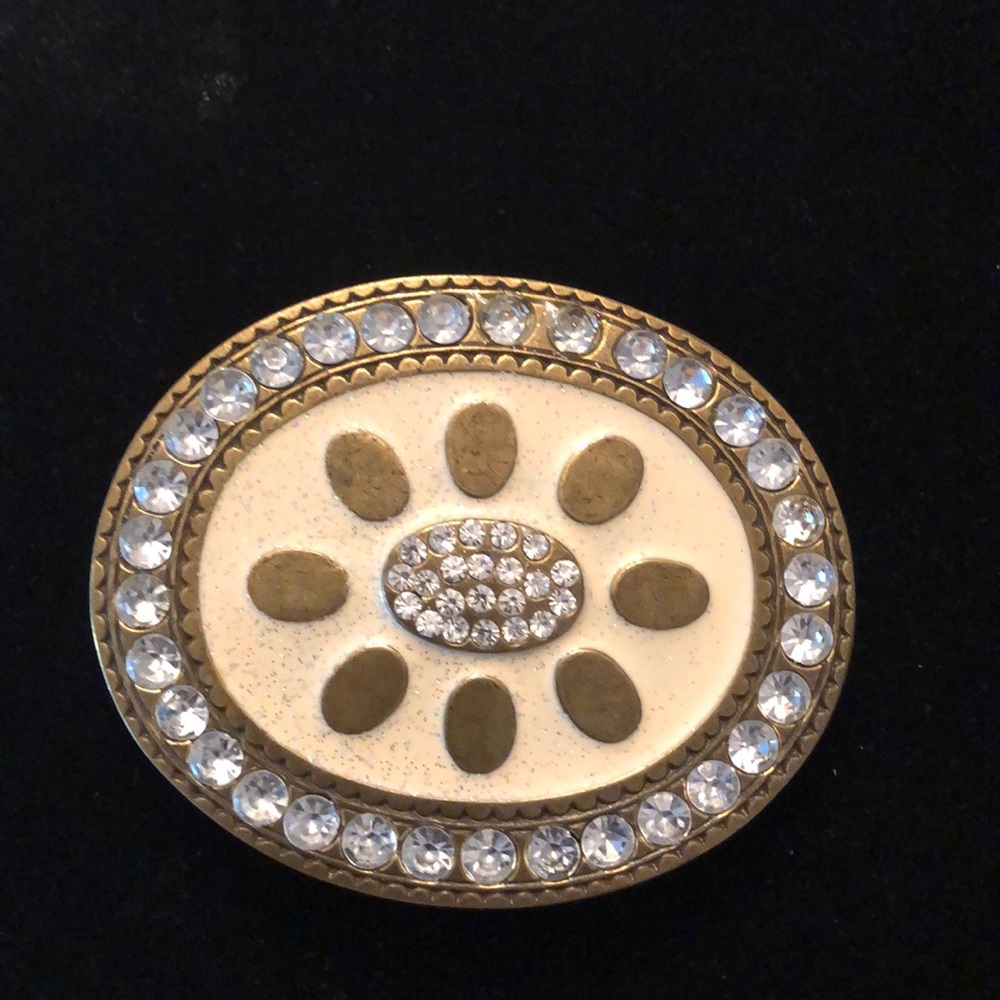 Gold Rhinestone Belt Buckle